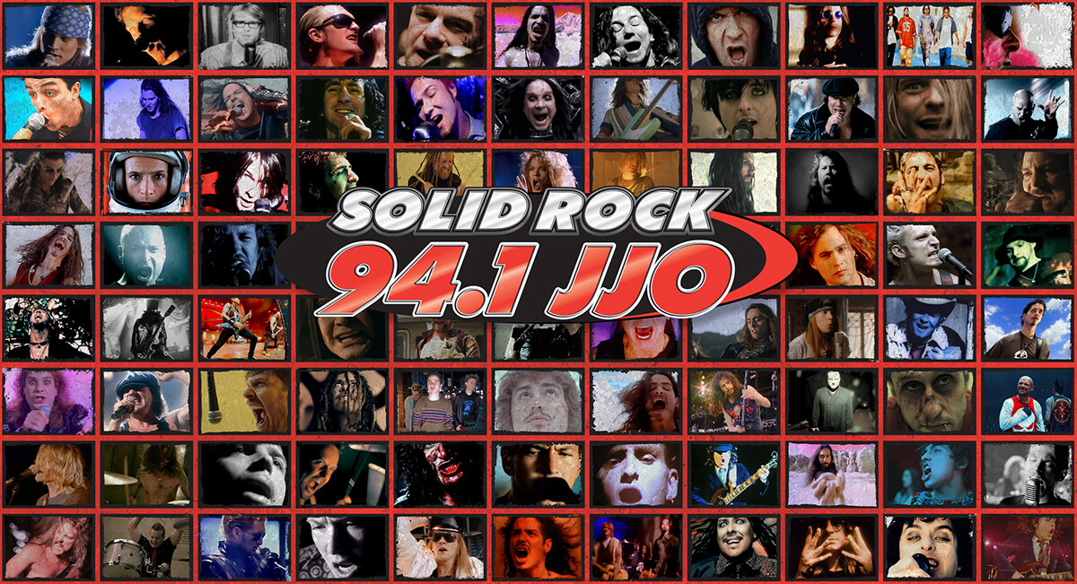 WJJO Solid Rock 94.1 JJO artist collage graphic