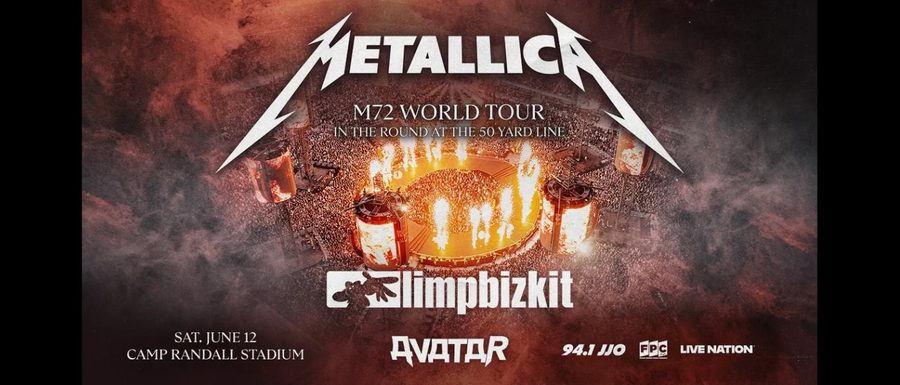 WJJO event graphic: Metallica, Camp Randall Stadium